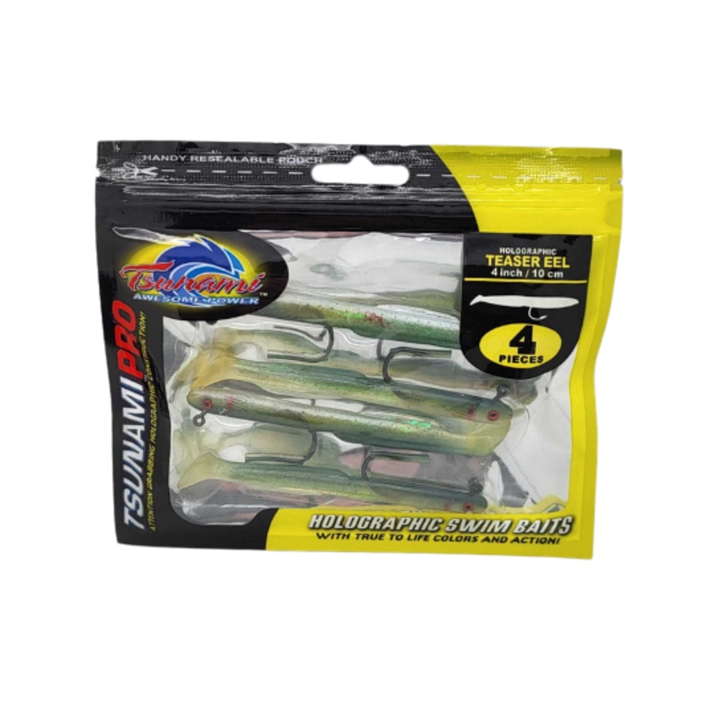 TSUNAMI 4" HOLO TEASER EEL OLIVE BACK
