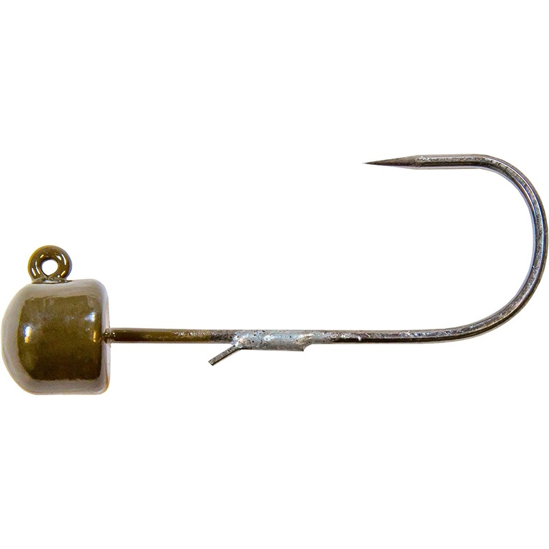 Z-Man Power Finesse Shroomz Jighead, 1/6oz, 3pk, Green Pumpkin