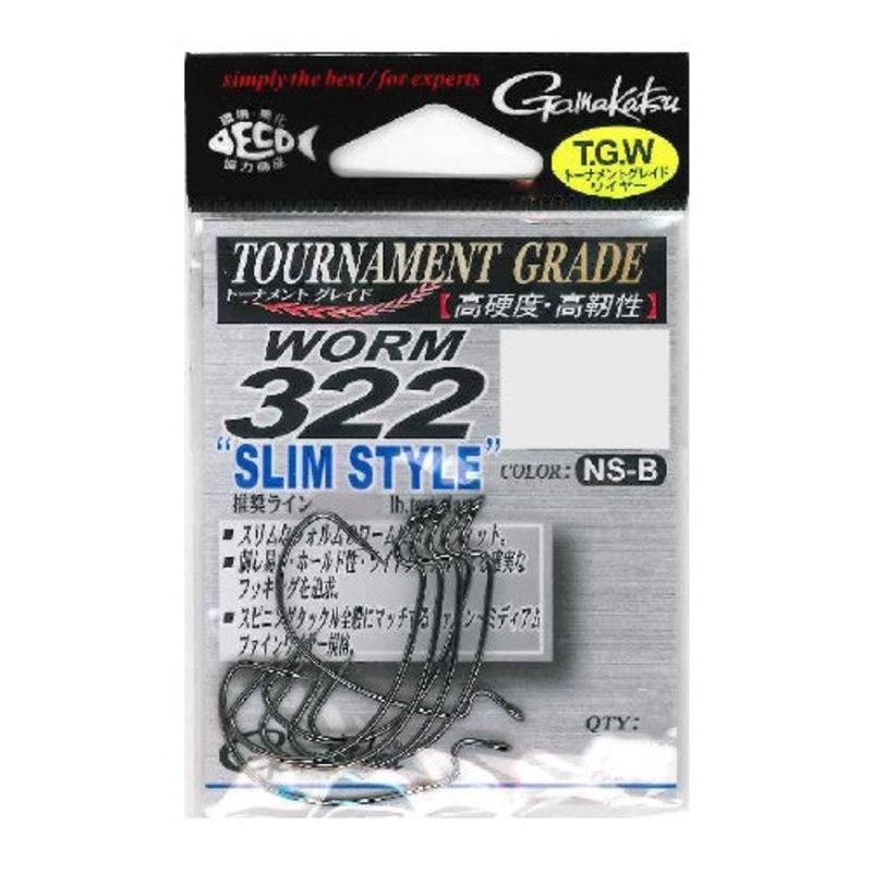 Gamakatsu TGW Worm 322 Slim #1/0