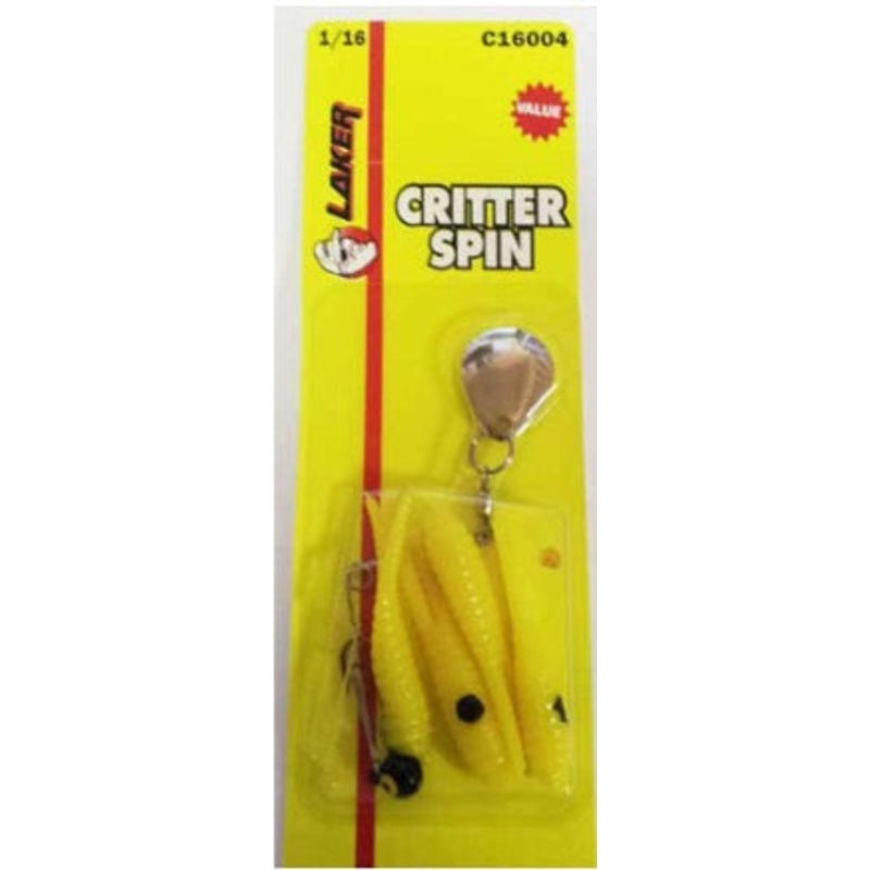 Eagle Claw Laker Critter Spin 1/8 Yellow/Black/Dot