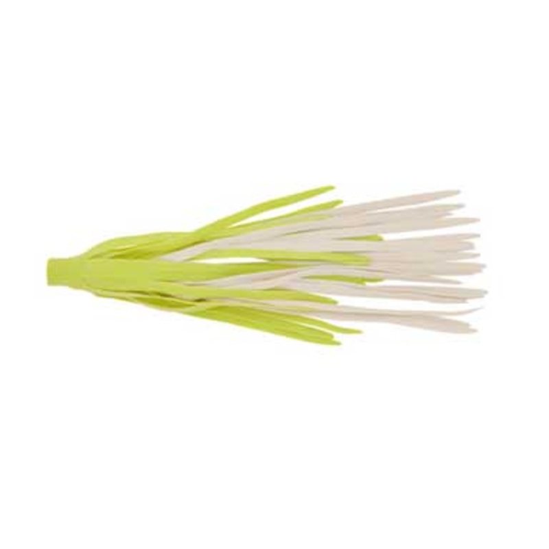 H&H Rubber Skirts Large 3ct Chartreuse/White