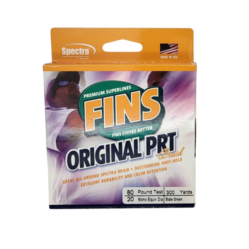 Fins Spectra 300yd PRT Braided Line 80lb Green