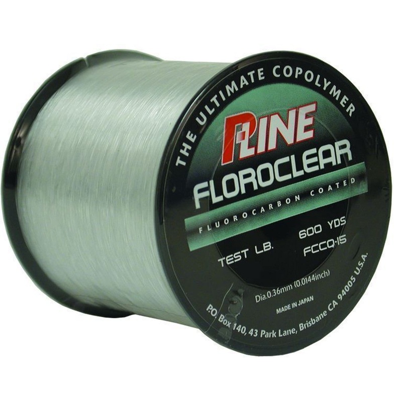 P-Line Floroclear Fluorocarbon Coated Mono Line 6lb 600yds