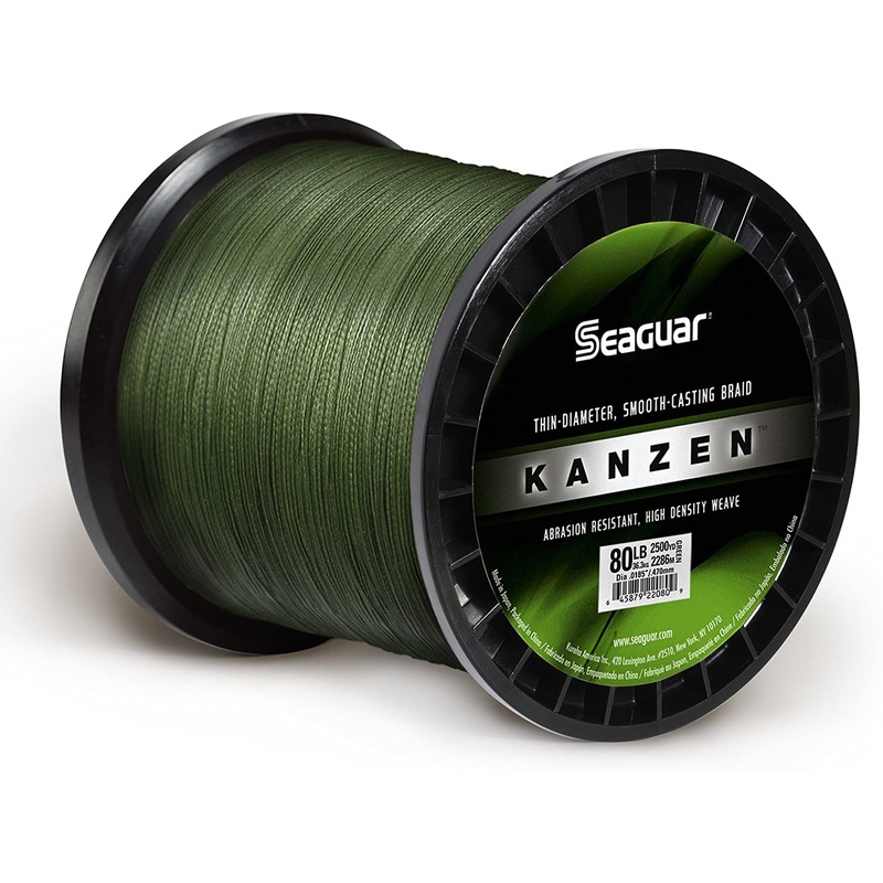 Seaguar Kanzen Braid Fishing Line, 10lb, 2500yd Spool, Green
