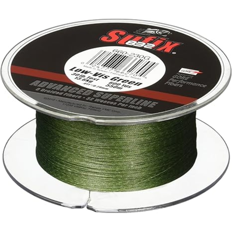 Sufix 660-220G 832 Advanced Superline Braid 20lb 600yd Lo-Vis