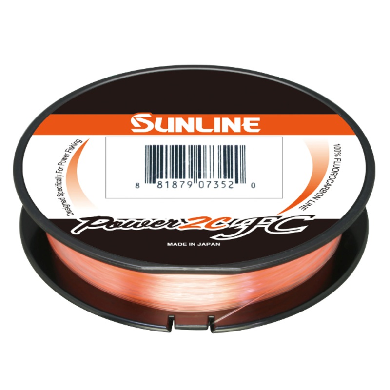 Sunline Power 2C FC Fluorocarbon Line, 165yd, Metered Orange/Clear