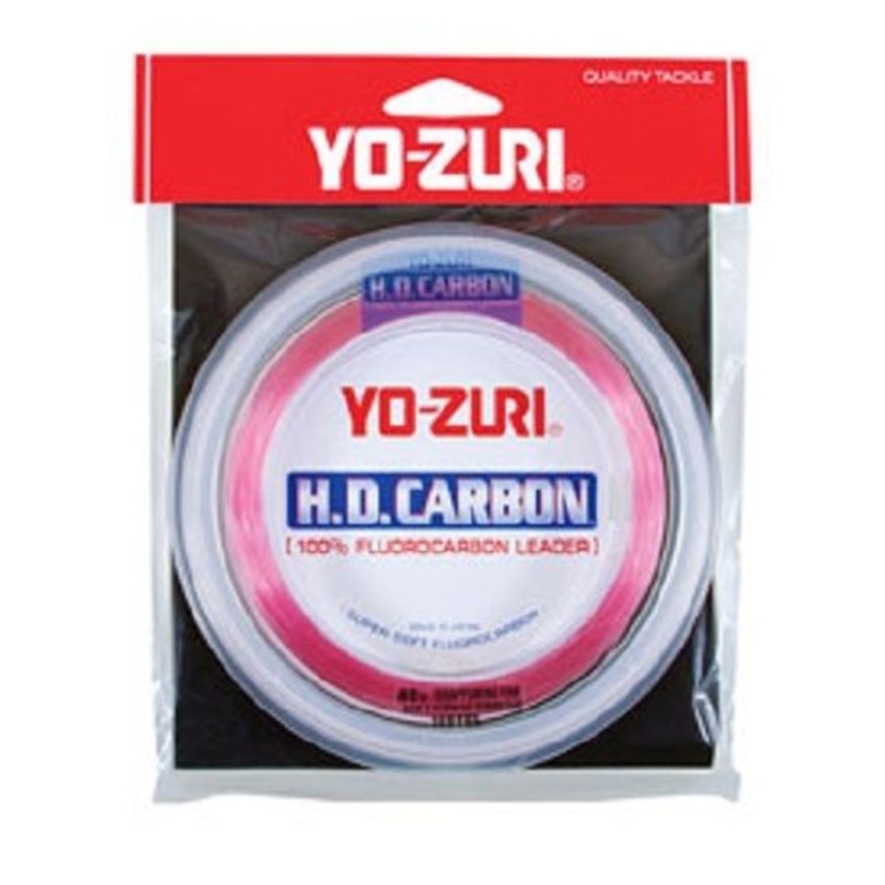Yo-Zuri HD Carbon 100% Fluorocarbon Leader (15-200lb, 100yd, Disappearing Pink)