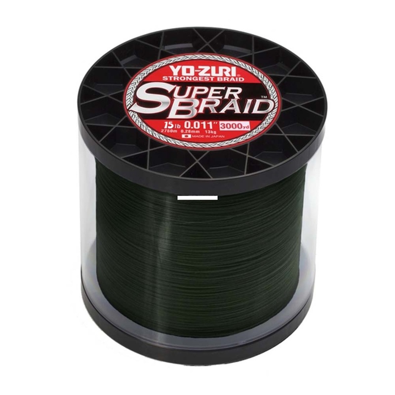 Yo-Zuri SuperBraid Braided Line, 3000yd, Dark Green