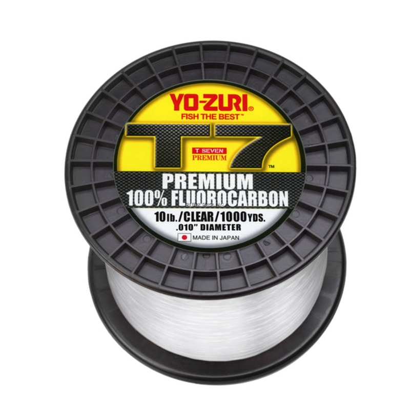 Yo-Zuri T-7 Premium Fluorocarbon Line (6lb-25lb, 1000yd, Clear)