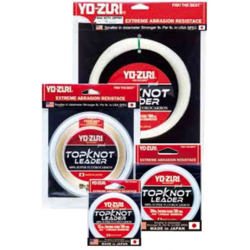 Yo-Zuri TopKnot Fluorocarbon Leader (8-200lb, 30/100yd, Clear/Pink)