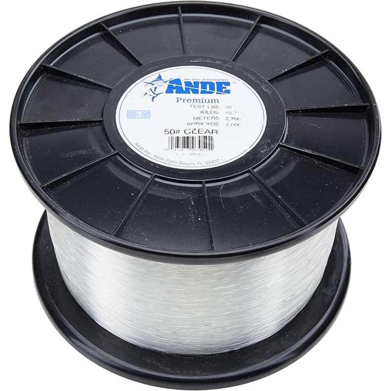 Ande A14-8C Premium Mono Line 1/4lb Spool 8lb 1575yd Clear