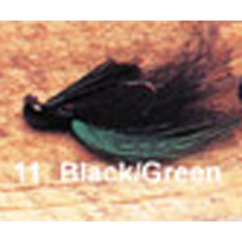 Arkie 1/4 Bucktail 6/cd Black/Green
