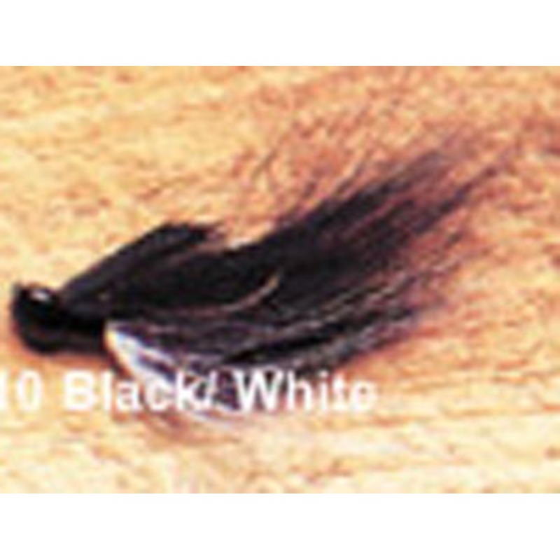 Arkie 1/4 Bucktail 6/cd Black/White