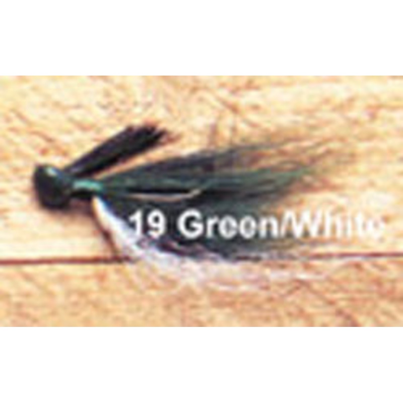 Arkie 1/4 Bucktail 6/cd Green/White