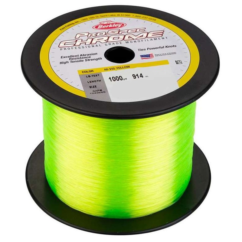 Berkley Pro Spec Chrome 40lb, 1000yd, Hi-Vis Yellow