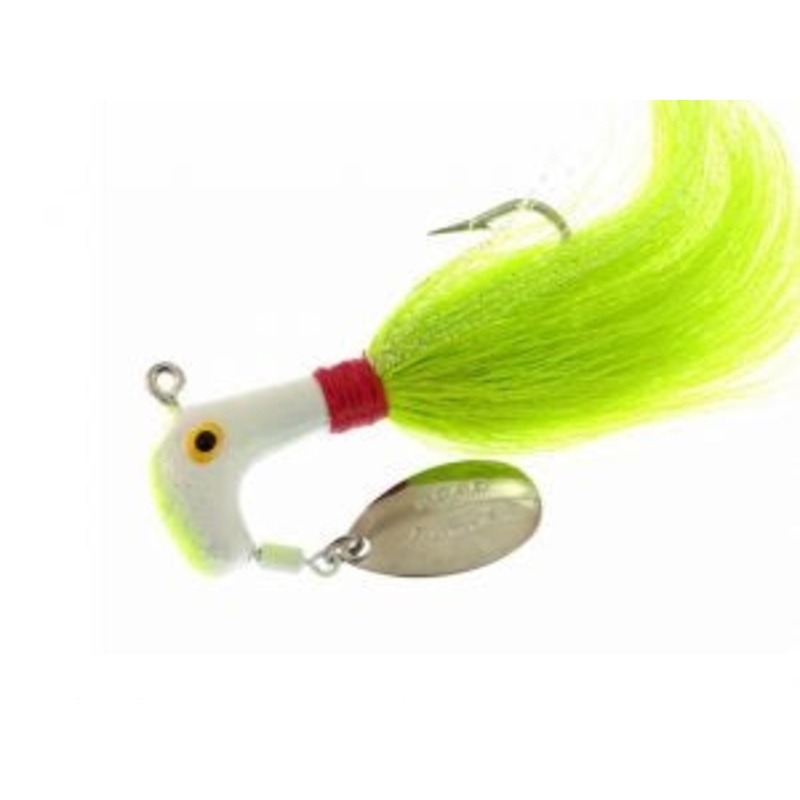 Blakemore Road Runner Bucktail 1/2oz 4/0 Chart/White-Red/Chart