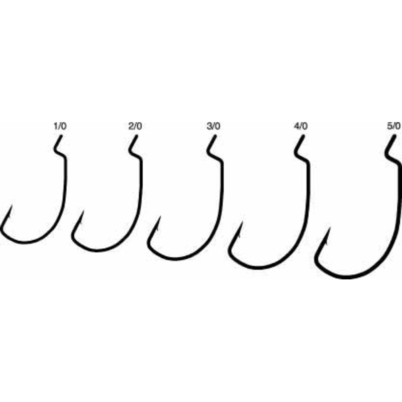 Eagle Claw Pro Worm Wide Gap Red 5ct Size 1/0