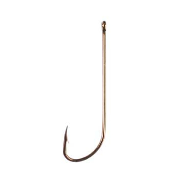 Eagle Claw Extra Long Bronze Hook 10ct Size 1/0
