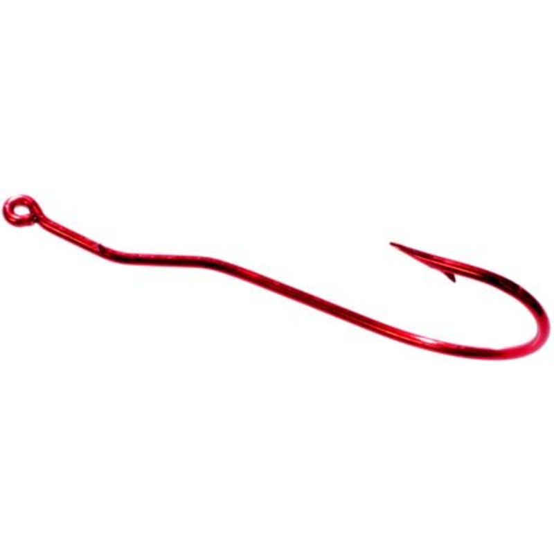 Tru Turn Worm Hook Red Size 1 6ct