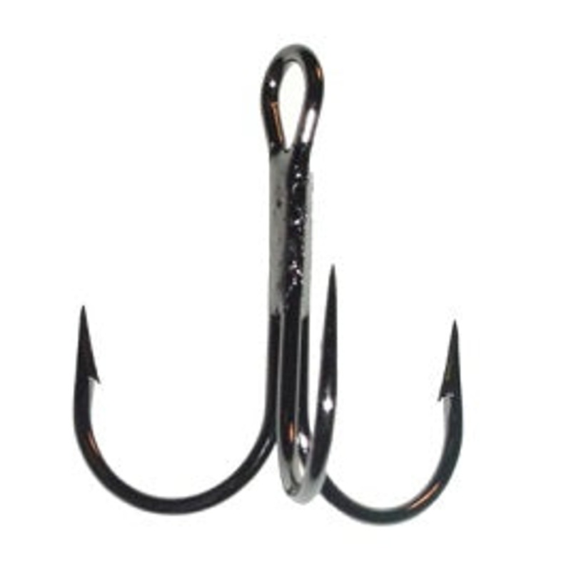 Daiichi Treble Hook Death Trap Round Bend Black Nickle #6 5ct