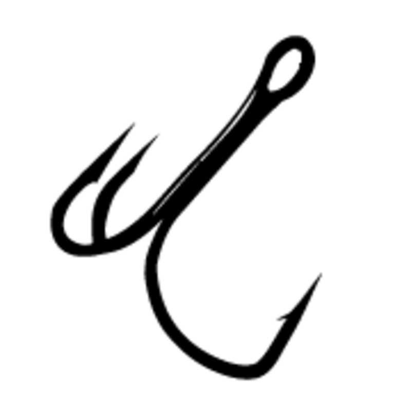 Gamakatsu Treble Hook EWG Black Size 4 10ct