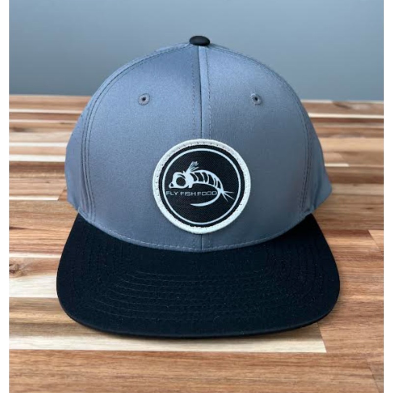 Fly Fish Food Golf/Athletic Logo Hat - Charcoal/Black