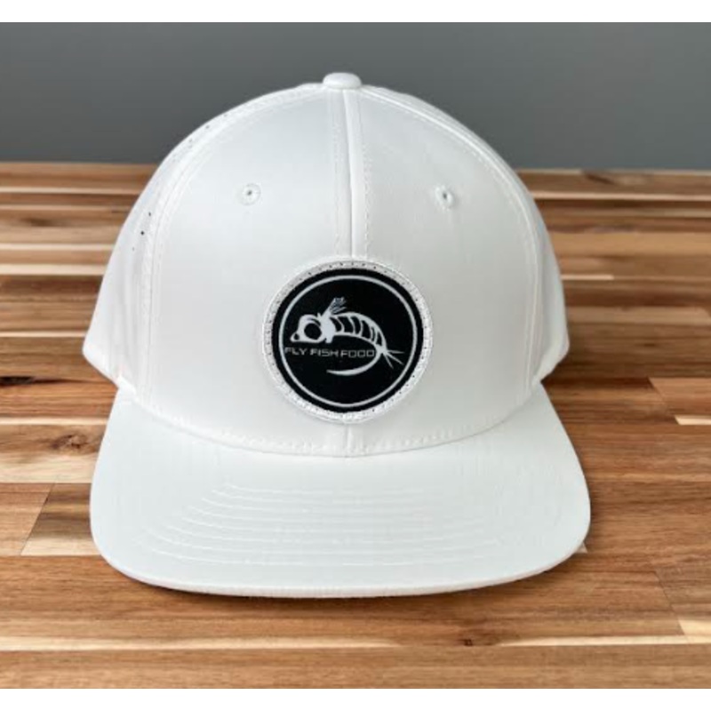 Fly Fish Food Golf/Athletic Logo Hat - White