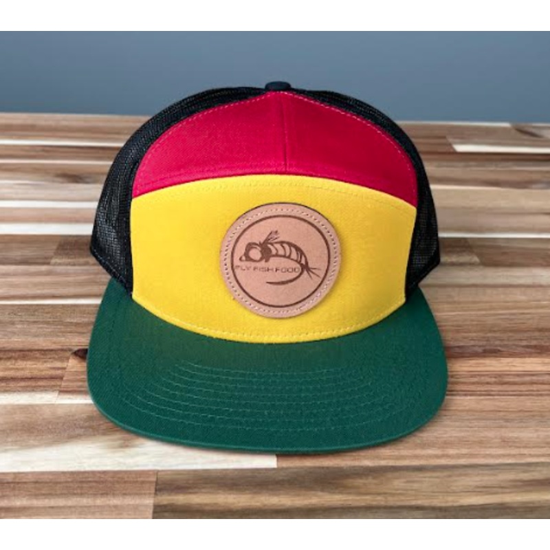 Fly Fish Food Logo Hat 7-Panel - Yellow/Red/Black/Dk.Green