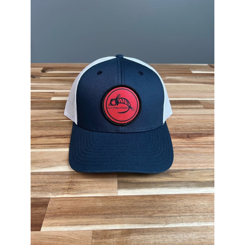 Fly Fish Food Logo Hat - Navy and White