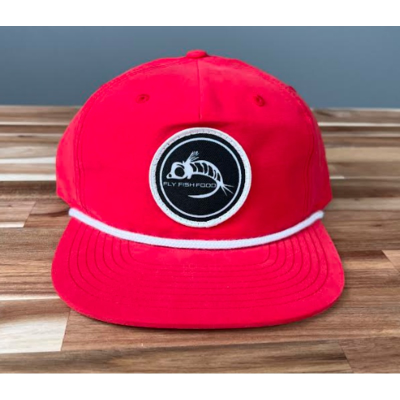 Fly Fish Food Logo Hat - Red - Black Logo