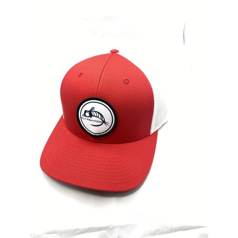 Fly Fish Food Logo Hat - Red/White