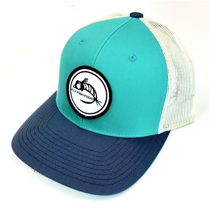 Fly Fish Food Logo Hat - Turquoise & Blue