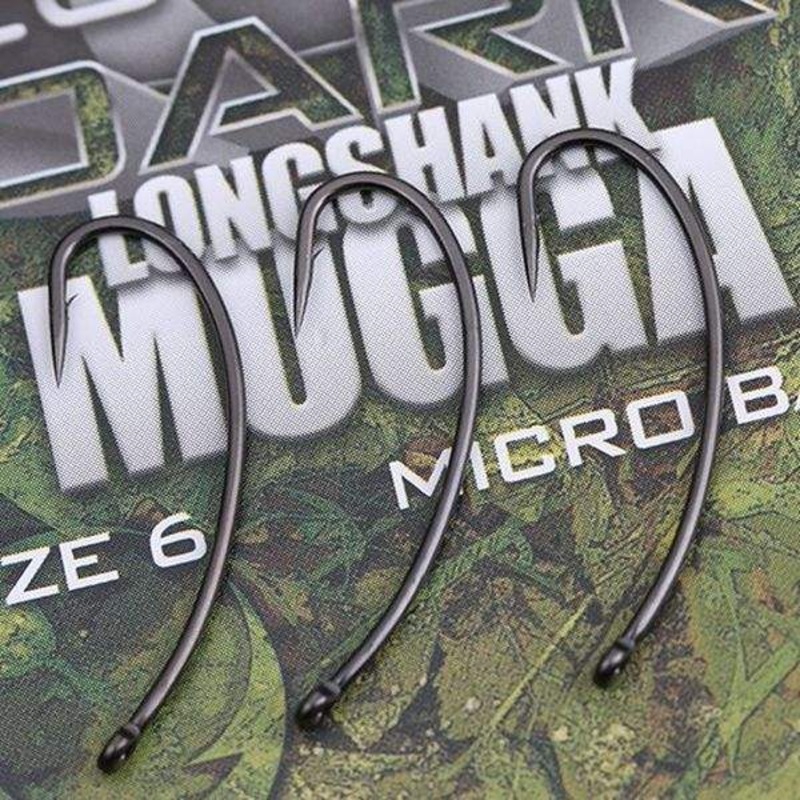 Gardner Covert Dark Long Shank Mugga Barbed Hooks