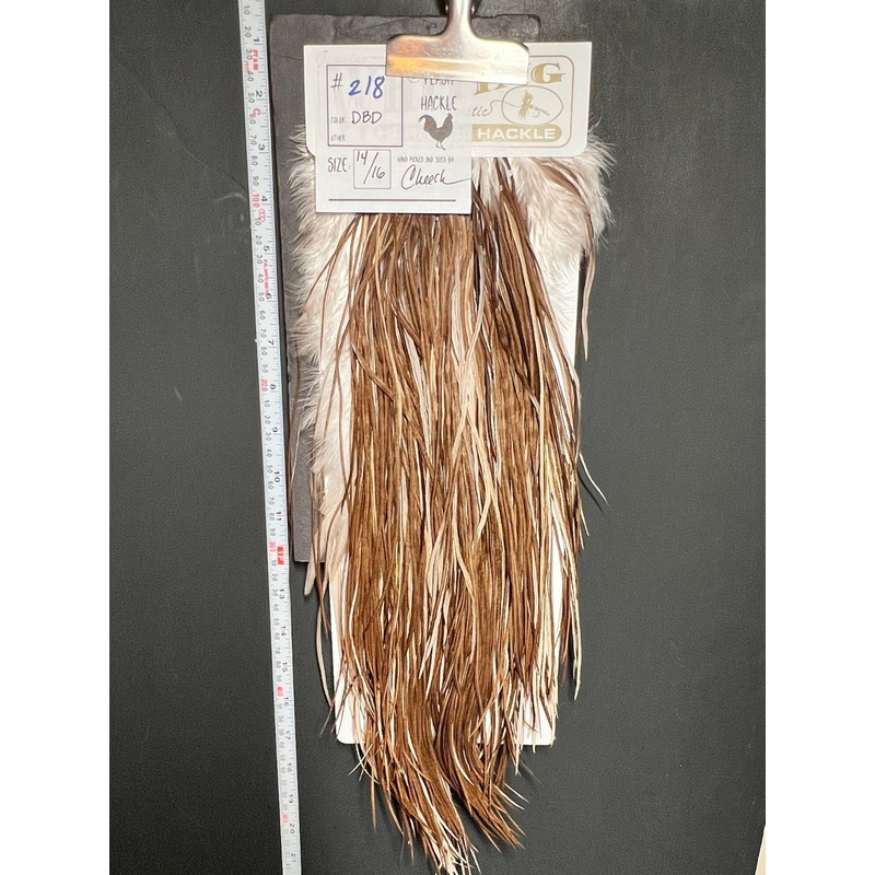 Flash Sale Hackle 218 - Heritage Saddle  - Dark Brown Dun (size 14-16)