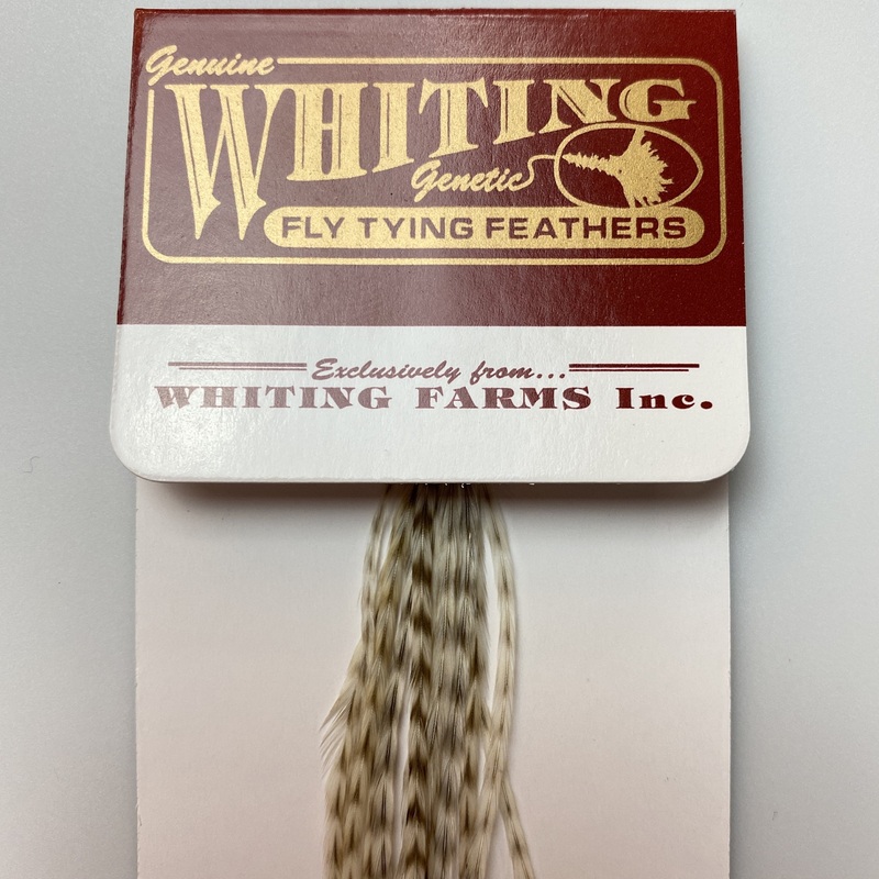 Whiting 100 Pack Dry Fly Hackle  - Dun Grizzly - 20