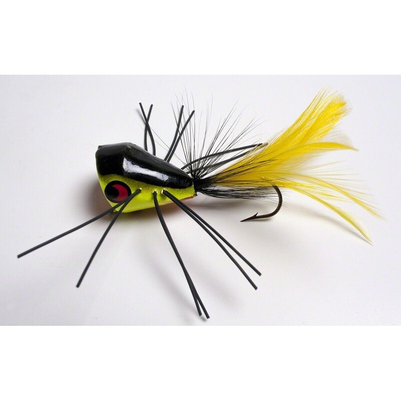 Betts Bass Bug Frog/Black-Yellow Size 1