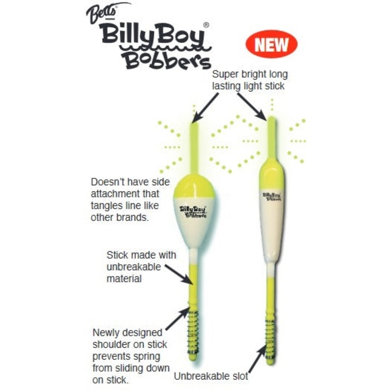 Betts Flo Glo Balsa Spring Float Lighted 2pc w/4 light sticks