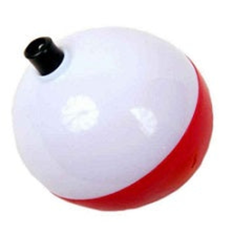 HT Plastic Float Round Red/White 48ct 1 1/4"