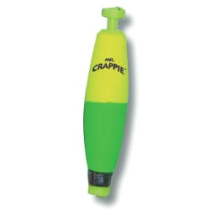 Betts Mr.Crappie Snappers Wgt 2" Cigar 2ct Yellow/Green