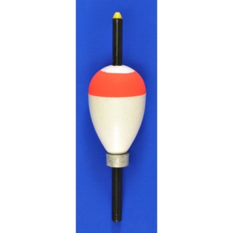 Comal Pear Slip Stick Float Weighted 1.25in 25ct Red/White