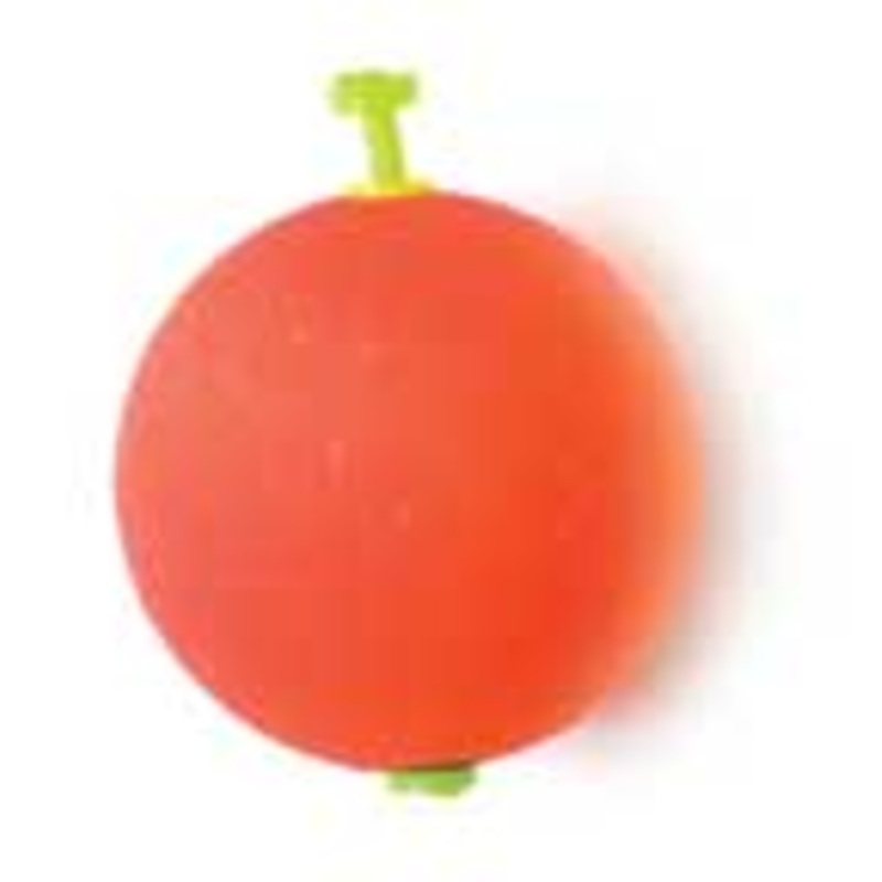 Eagle Claw Float Round Foam Weighted Snap-On Red 2ct 11/2"