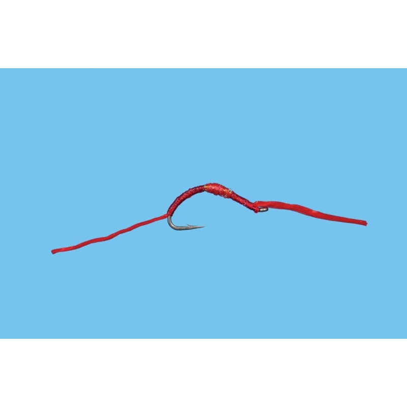 Flossy Worm - Red