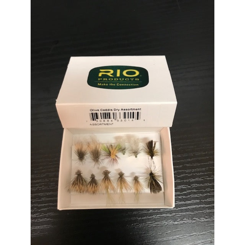 RIO Olive Caddis Dry Fly Assortment