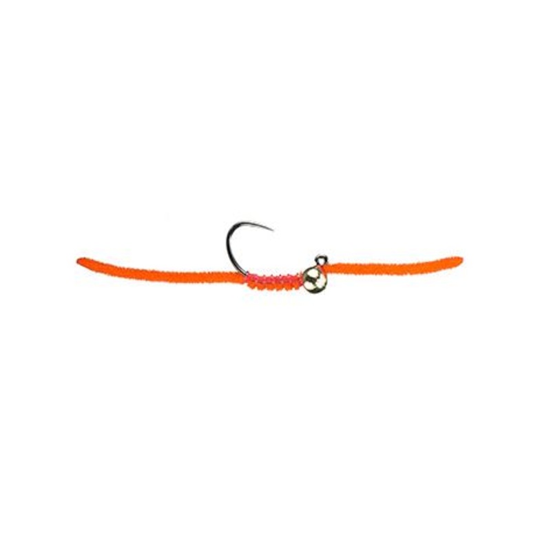 Jig San Juan Worm - Fl. Fire Orange