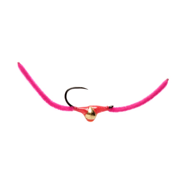 Croston's Chenille Worm Hot Pink Barbless