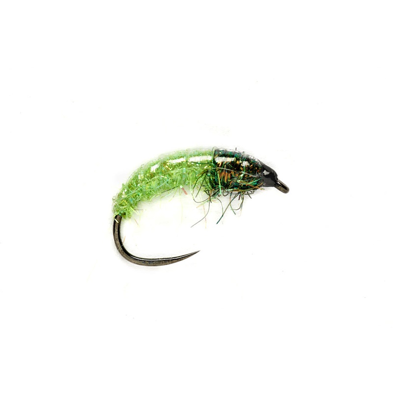 Glister Grub - Green - Barbless