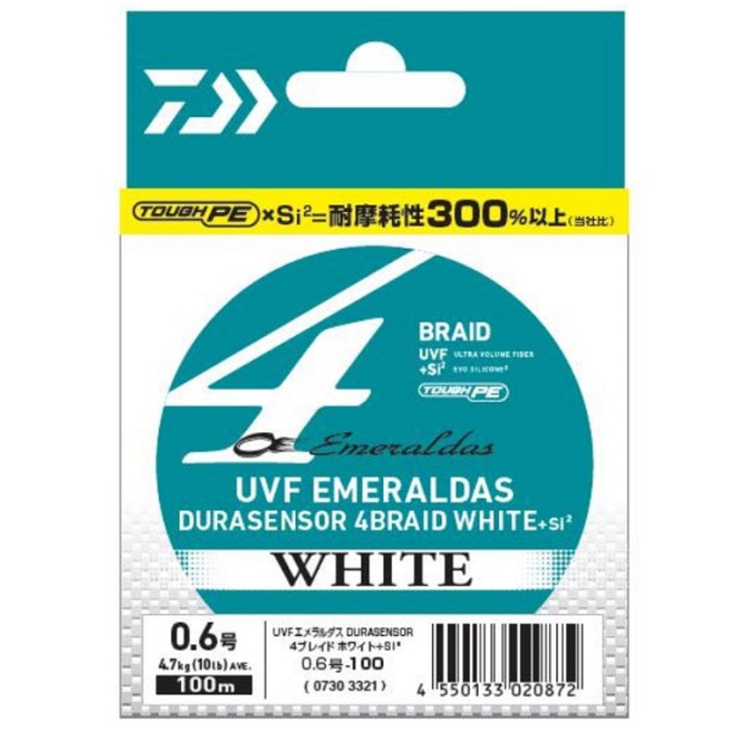 Daiwa UVF Emeraldas Dura Sensor X4 White #0.6 100m
