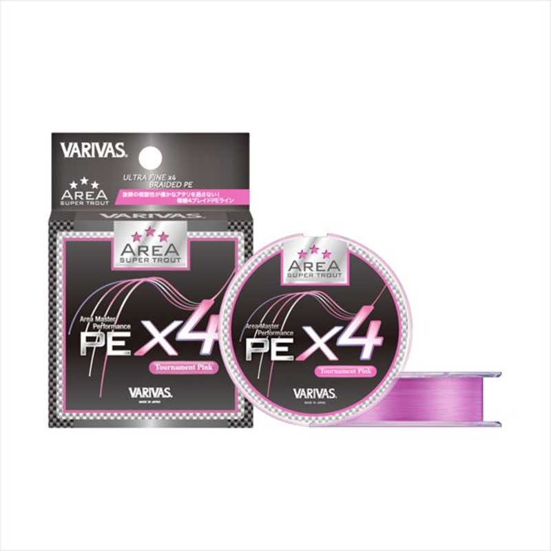 Varivas Super Trout Area PE X4 Pink 75m #0.3