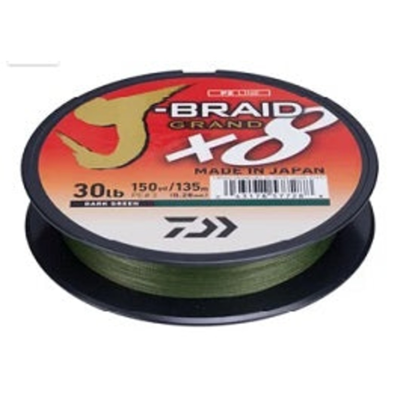 Daiwa J-Braid Grand 8X 150yd 20lb Dark Green