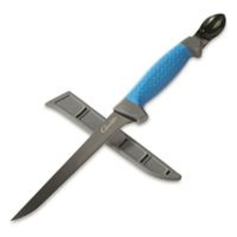 Gamakatsu 7 Fillet Knife, Smoke Blade with Spoon